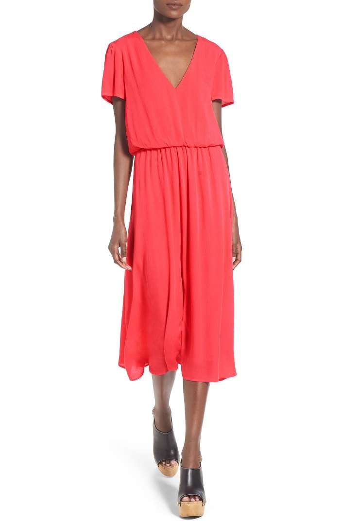 wayf blouson midi dress