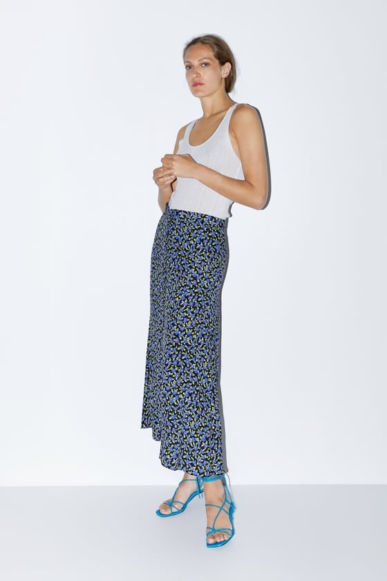 Skirt With Fabric Covered Buttons
