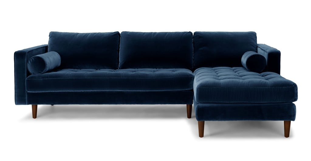 Article Sven Cascadia Blue Right Sectional Sofa