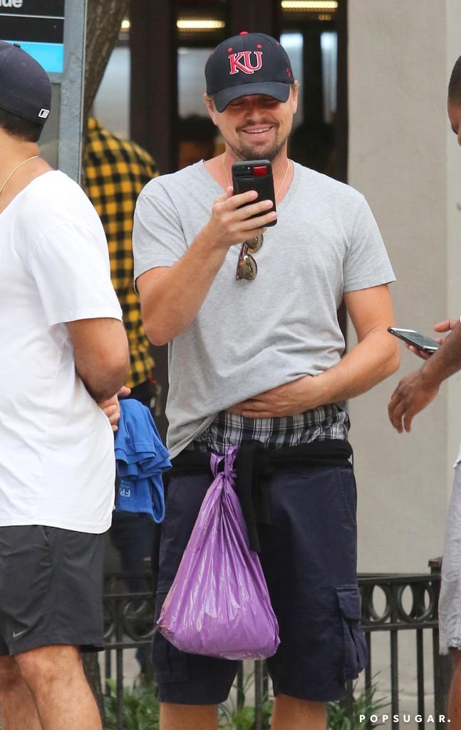 Leonardo DiCaprio Wearing a Plastic Bag on His Pants 2017