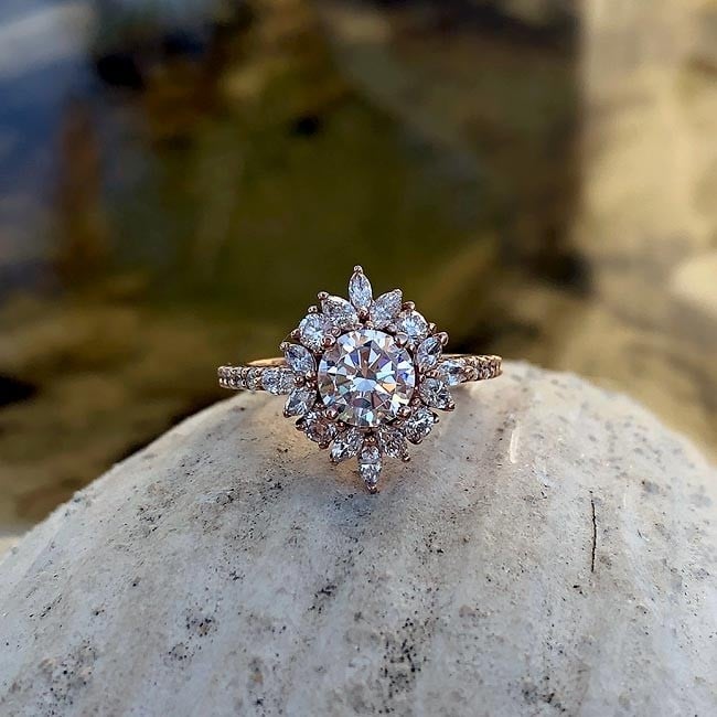 Barkev's Rose Gold Engagement Ring