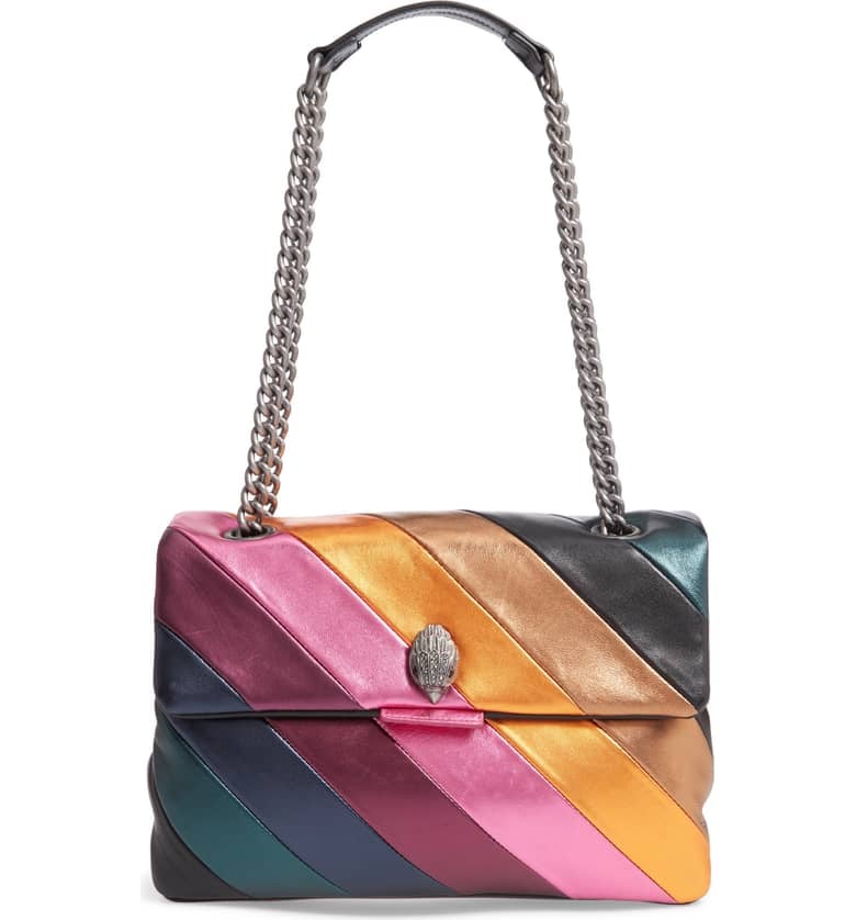 Kurt Geiger London Large Soho Rainbow Leather Shoulder Bag