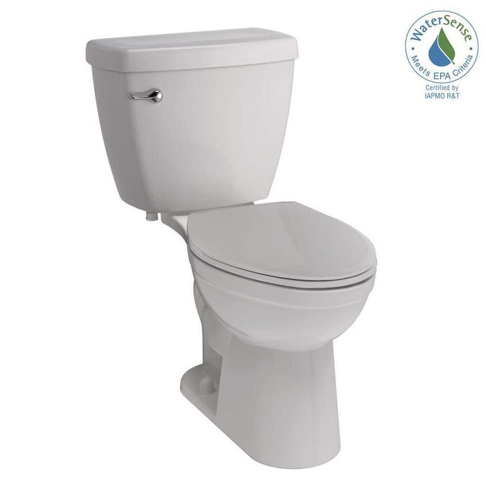 Foundations 2-piece 1.28 GPF Single Flush Elongated Toilet in White