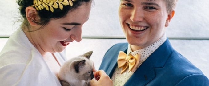 Couple Has Kitten Hour at Their Wedding