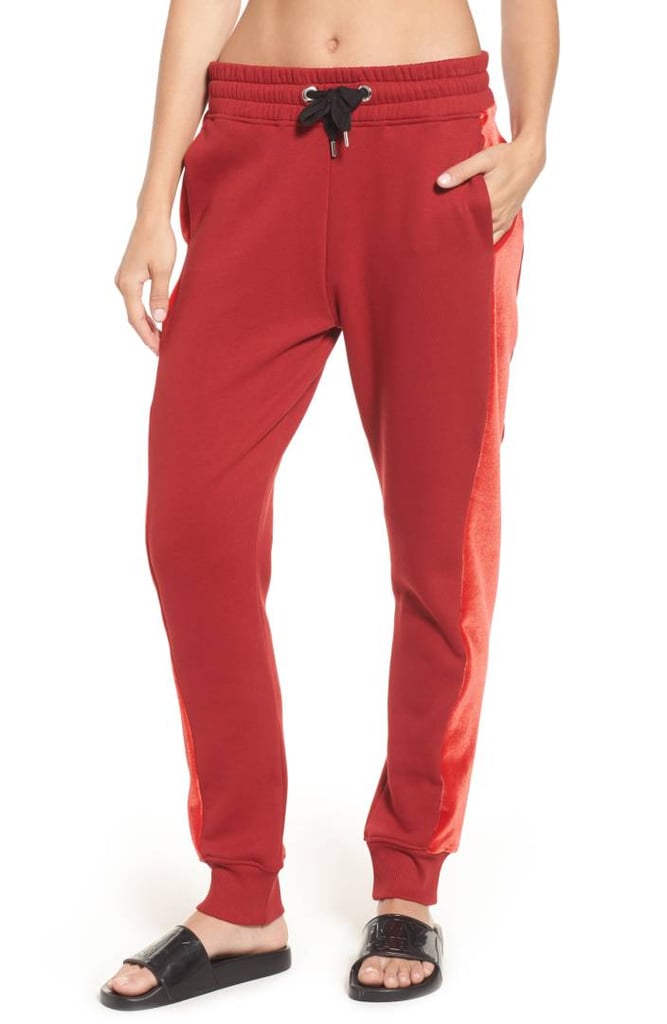 Ivy Park Velvet-Side Oversize Jogger Pants