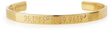 Coordinates Collection Legend Engraved Diamond Bangle Bracelet ($337)