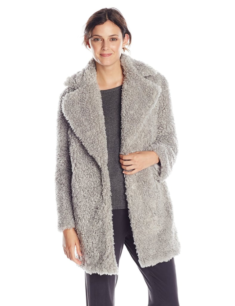 Kensie Notch-Collar Faux-Fur Coat ($198)