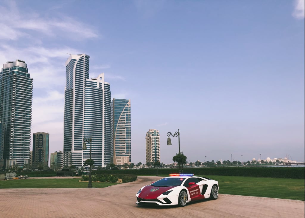 UAE Ministry of Interiors Drives Lamborghini Aventador Coupe