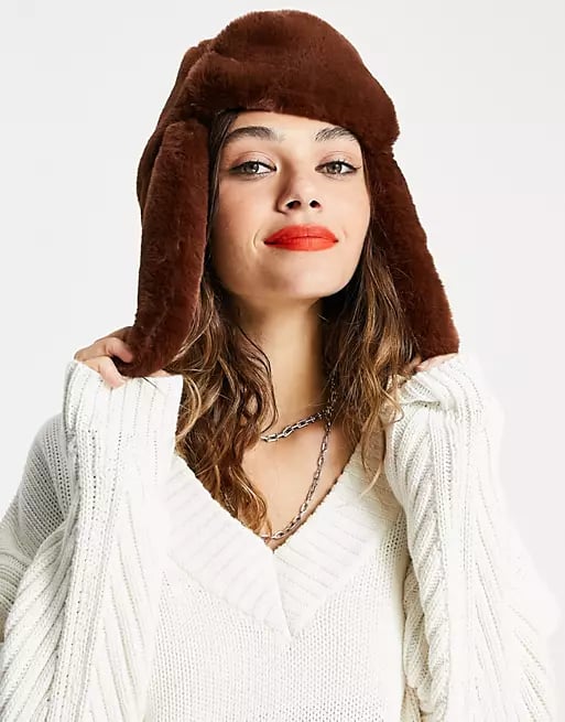 ASOS DESIGN Faux Fur Trapper Hat