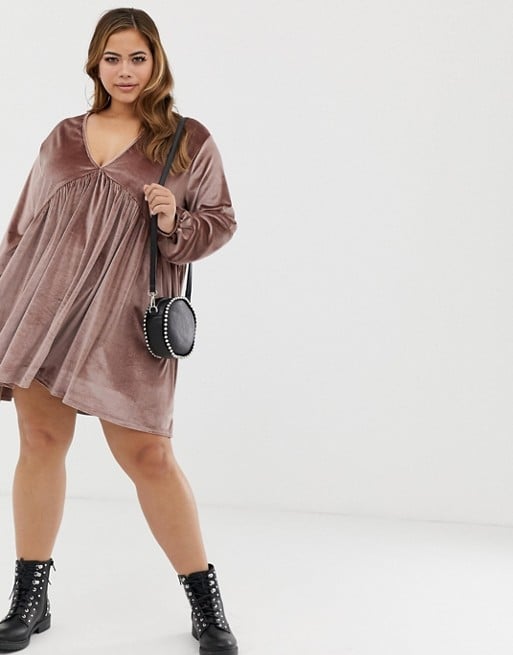 velvet smock dress