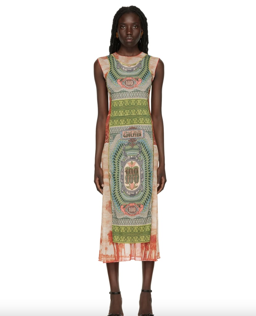 Jean Paul Gaultier Multi-Print Midi Dress