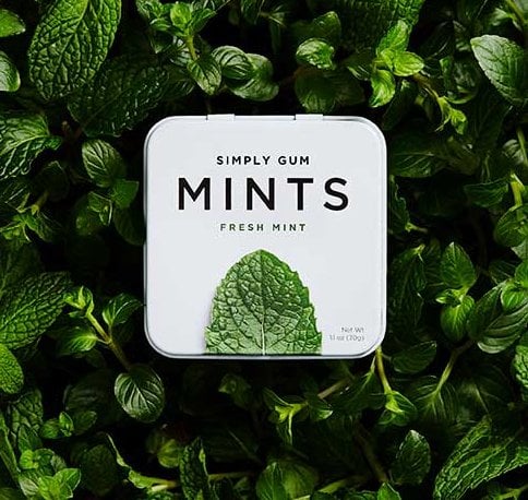 Simply Gum Natural, Vegan Breath Mints, Peppermint