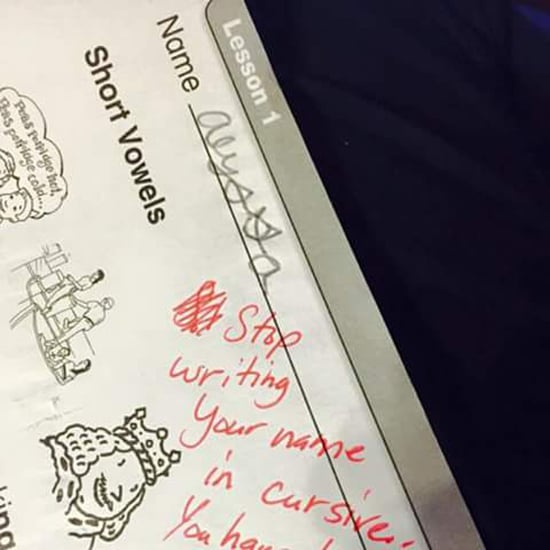 Little Girl Gets in Trouble For Writing in Cursive
