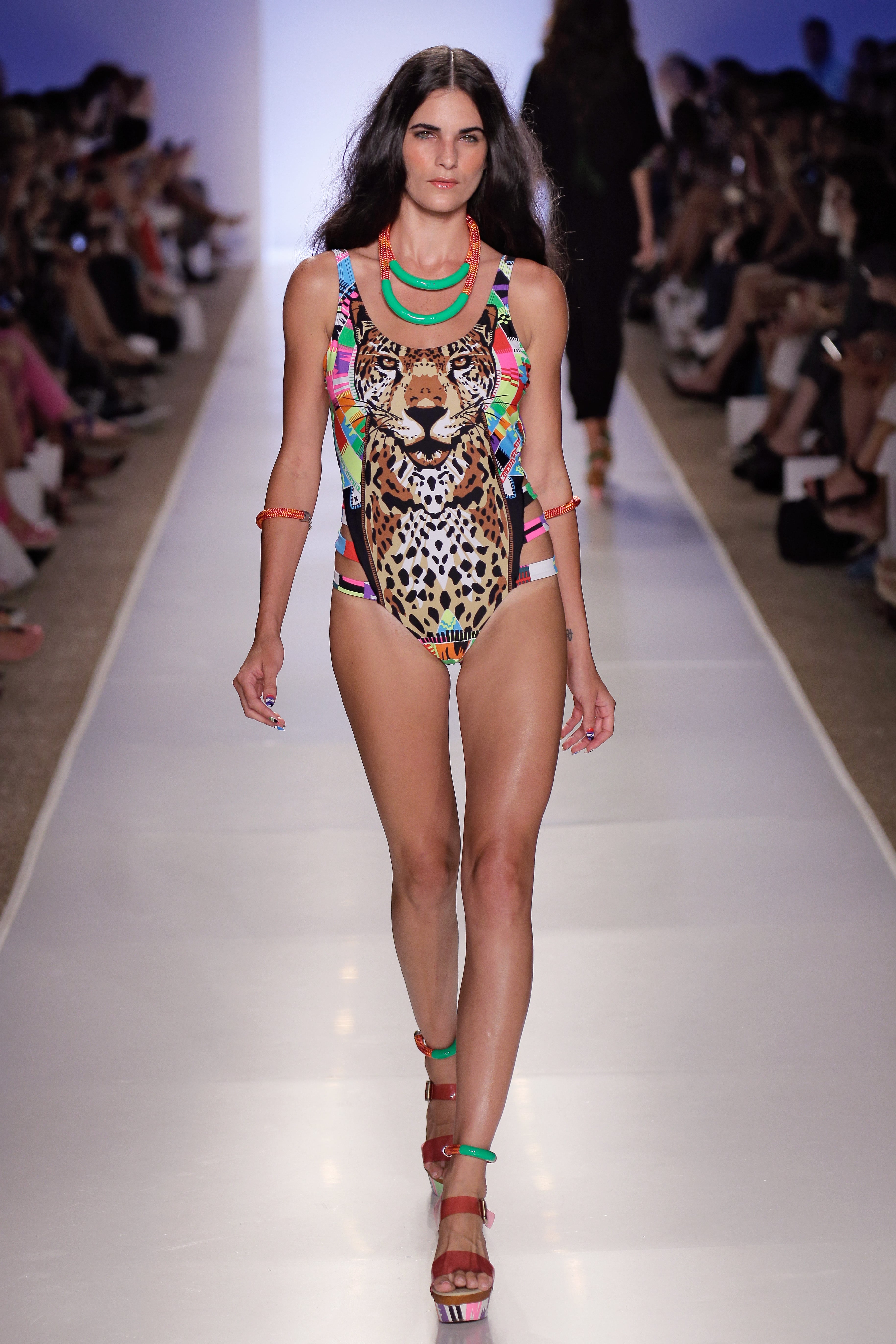 Mara hoffman top leopard swimsuit