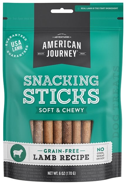 American Journey Lamb Recipe Grain-Free Soft and Chewy Snacking Sticks Dog Treats, 6-oz bag