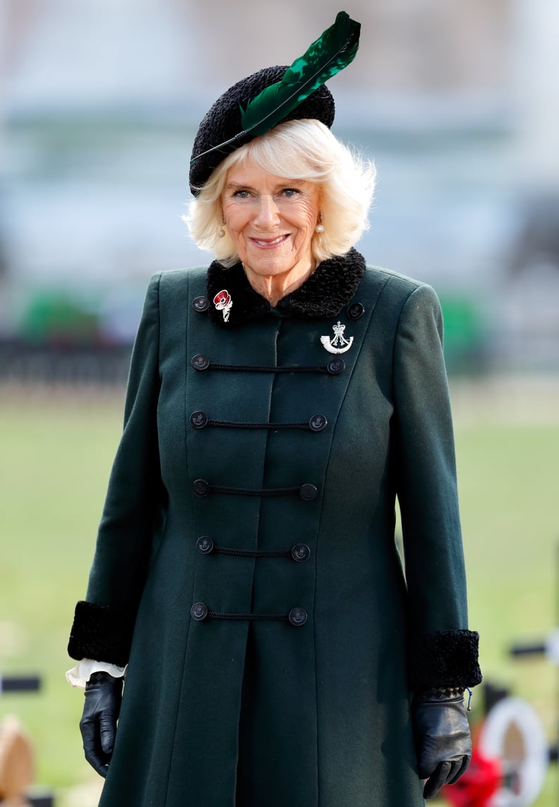 LONDON, UNITED KINGDOM - NOVEMBER 04: (EMBARGOED FOR PUBLICATION IN UK NEWSPAPERS UNTIL 24 HOURS AFTER CREATE DATE AND TIME) Camilla, Duchess of Cornwall (Colonel-in-Chief of The Rifles and Patron of the Poppy Factory) visits the 92nd Field of Remembrance
