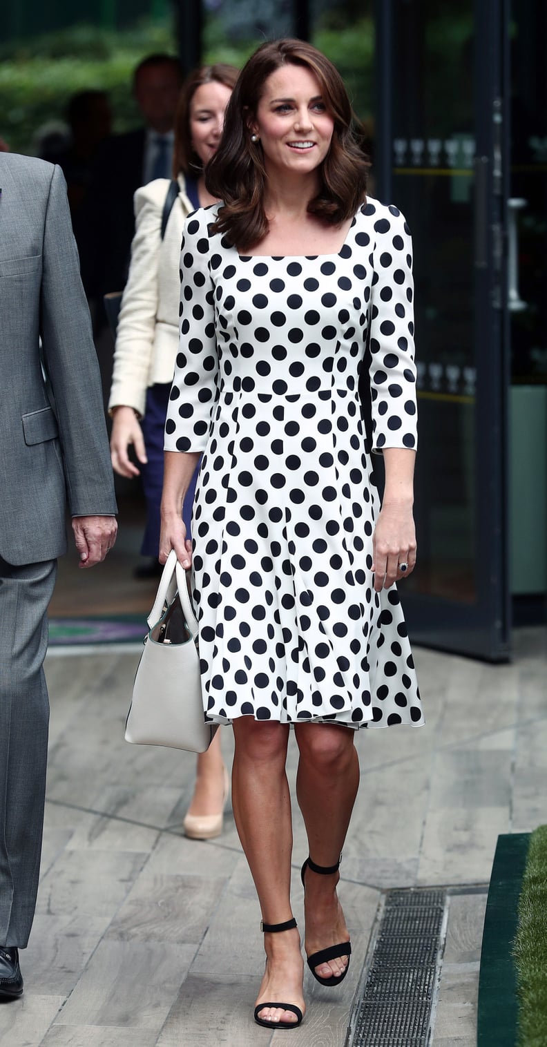 Kate Middleton Wore a Polka-Dot Print Dress by Dolce & Gabbana