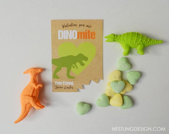 Dinosaur Valentine Cards