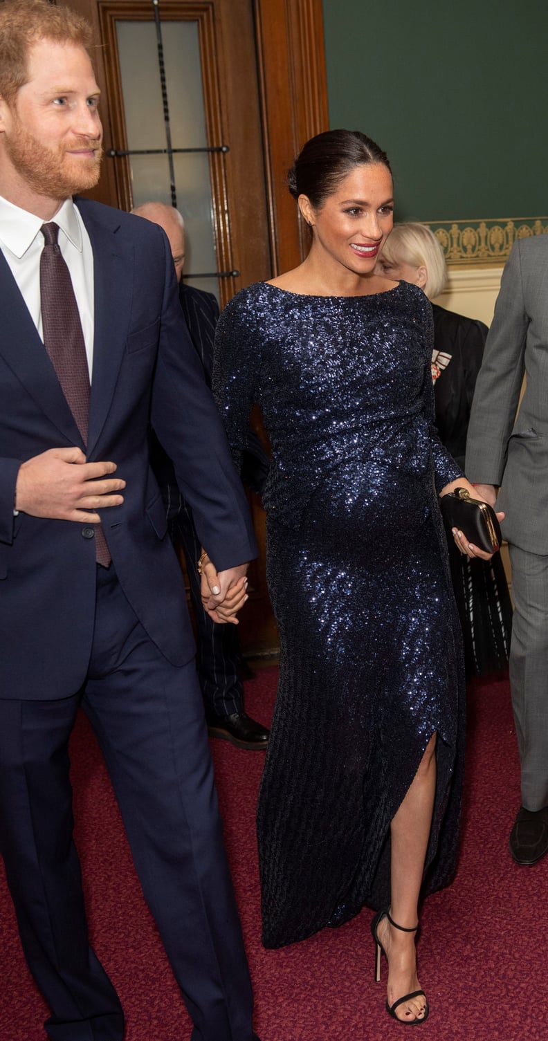 Meghan, Duchess of Sussex and Britain's Prince Harry, Duke of Sussex, attend the premiere of Cirque du Soleil's Totem in support of Sentebale at the Royal Albert Hall in London on January 16, 2019. (Photo by Paul Grover / POOL / AFP)        (Photo credit 