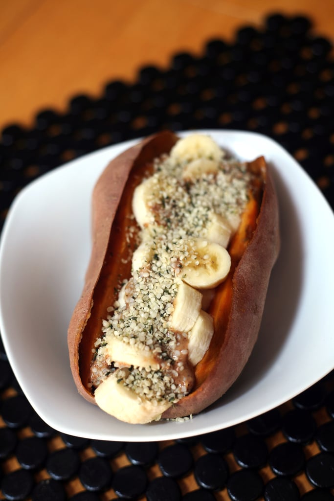 Banana, Almond Butter, Sweet Potato Breakfast POPSUGAR Fitness