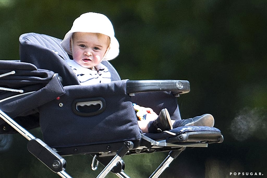 Kate Middleton Pushing Prince George in a Stroller