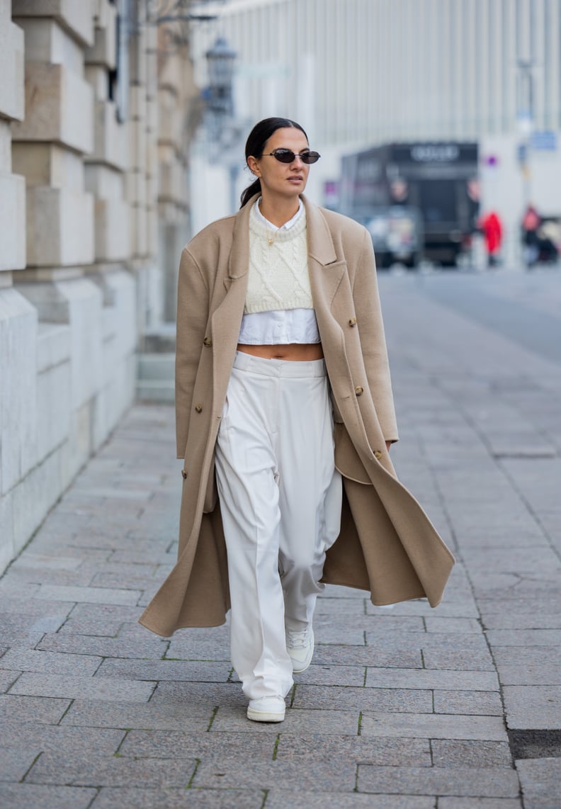 White Cape Blazer with White Pants Outfits (2 ideas & outfits