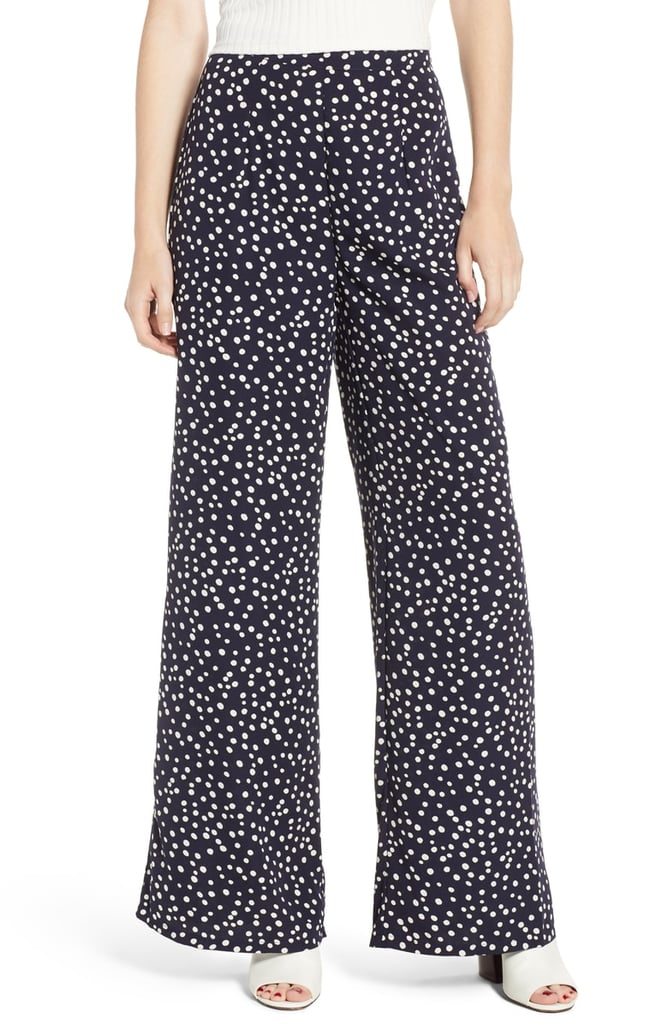 Storee Abstract Wide-Leg Pants
