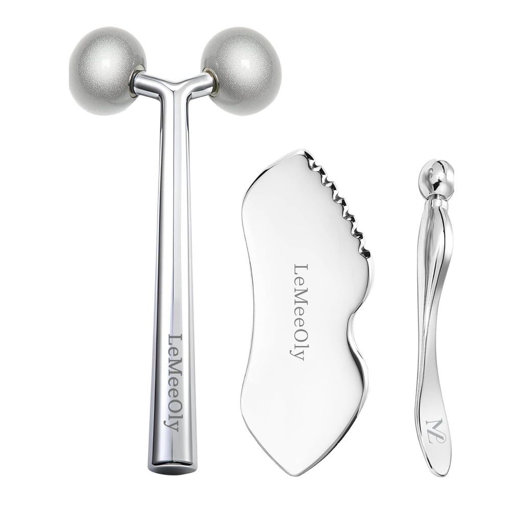 LeMeeOly Gua Sha Facial Tools Set ($20)
For the past two years, I've been committed to daily face exercises with my hands and these stainless-steel gua sha tools, and I've definitely noticed a difference — no more puffiness. My face actually looks more sculpted in my late 30s than it did in my 20s.