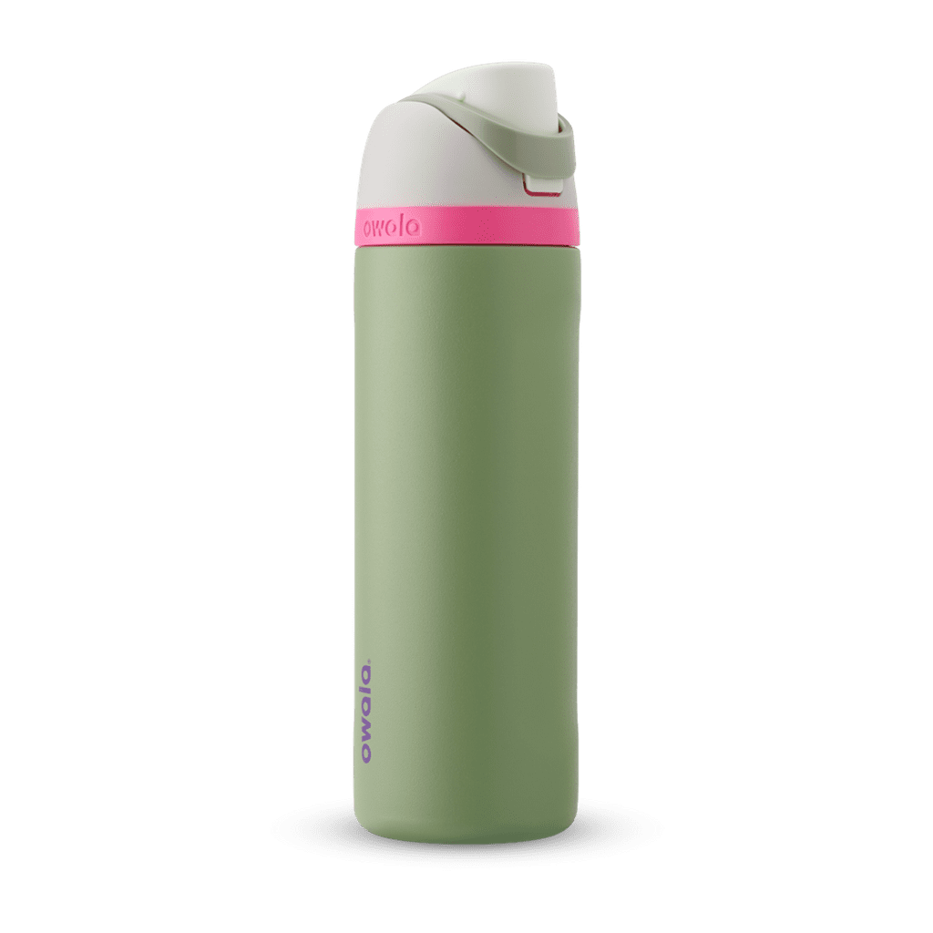 Owala 24 oz FreeSip Stainless Steel Water Bottle in Pomegranate Parade