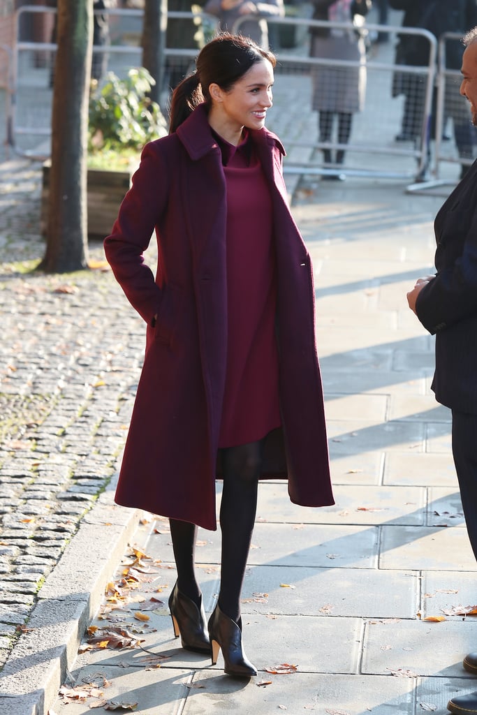 Meghan Markle's Burgundy Dress November 2018