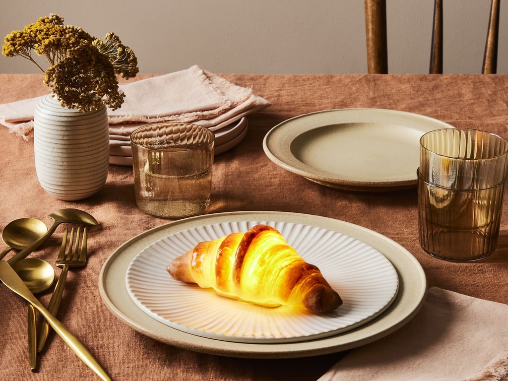 Pampshade Croissant and Batard, Handcrafted Japanese Bread Lamps