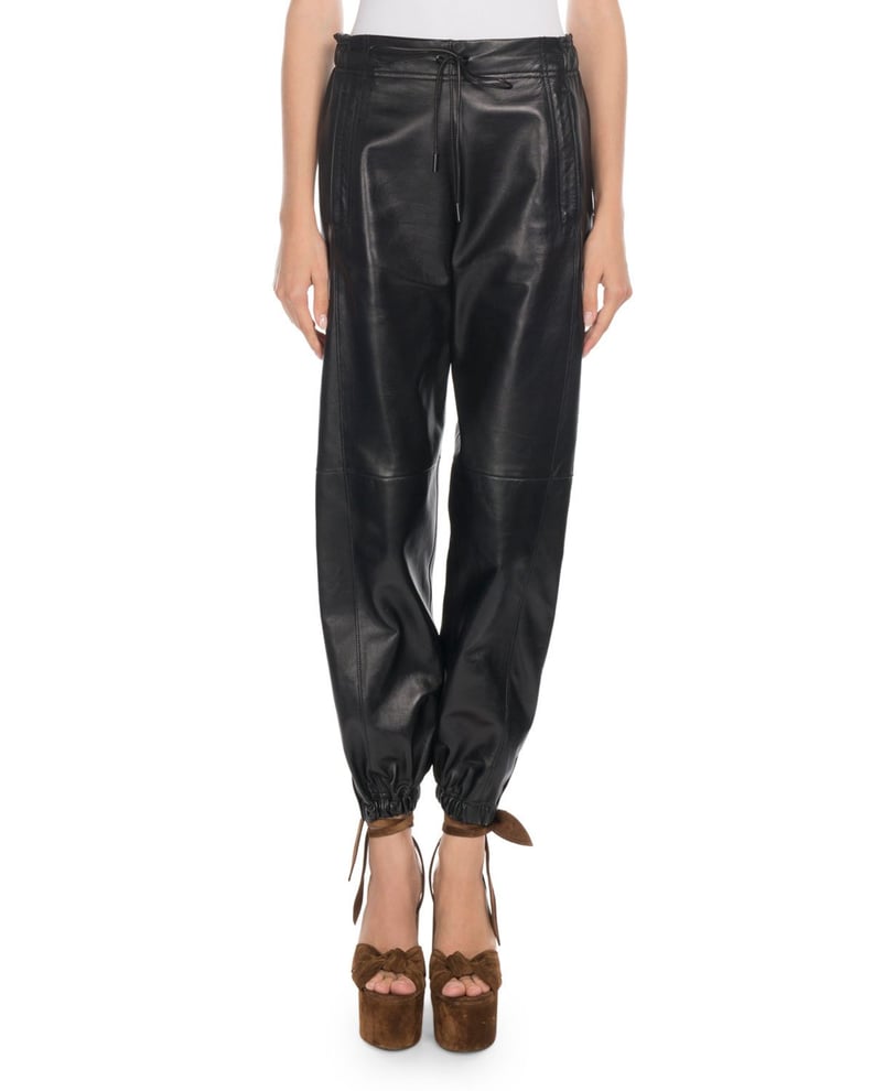 Saint Laurent Leather Jogger Pants