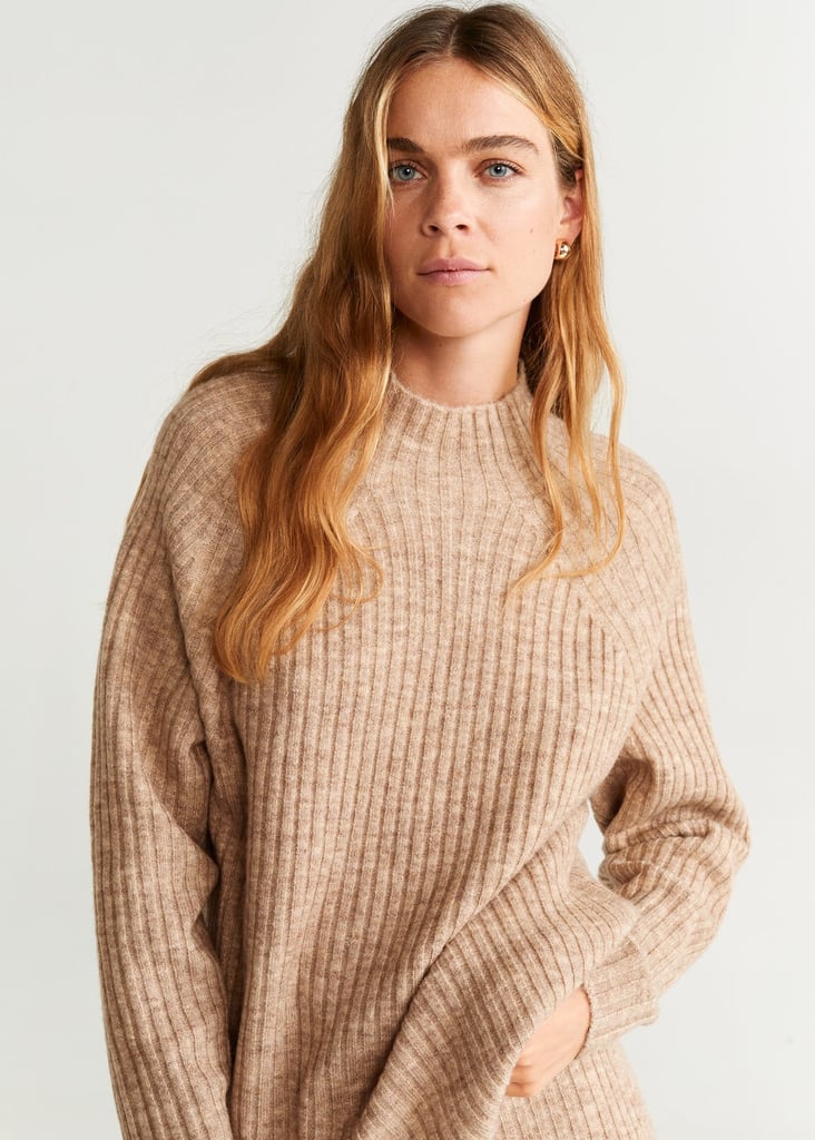 Mango Ribbed Knit Sweater How to Be a Minimalist With Your Wardrobe