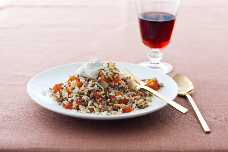 Lamb and Apricot Pilaf Giada de Laurentiis Fall Recipes POPSUGAR