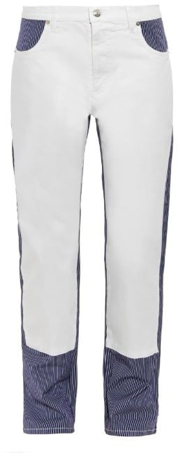 See by Chloé Pinstripe-Panel Cotton-Blend Jeans ($255)