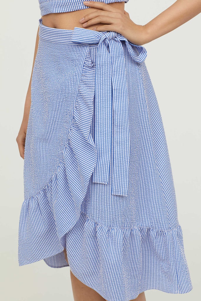 Seersucker Wrapover Skirt