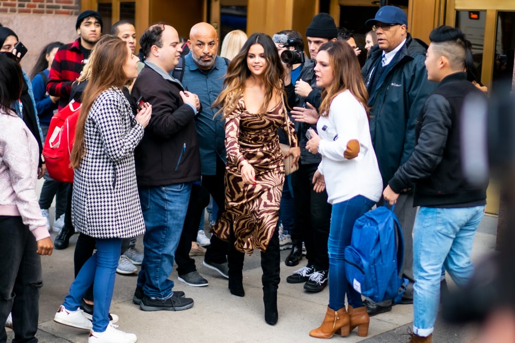 Selena Gomez Looks Incredible in This Tiger-Print Dress