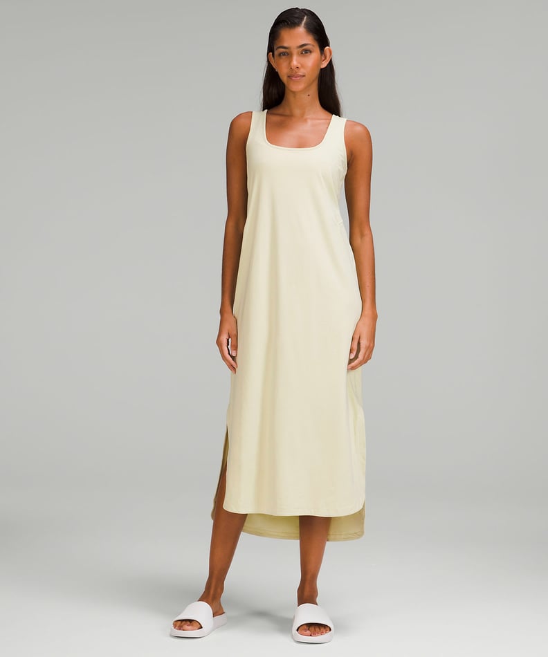 Best Stretchy House Dress: Pima Cotton Open-Back Midi Dress