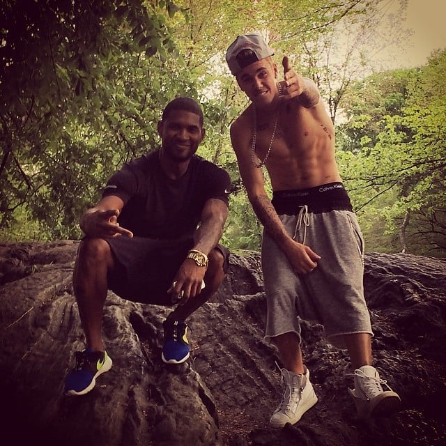 Justin Bieber worked out with Usher on Memorial Day.
Source: Instagram user justinbieber