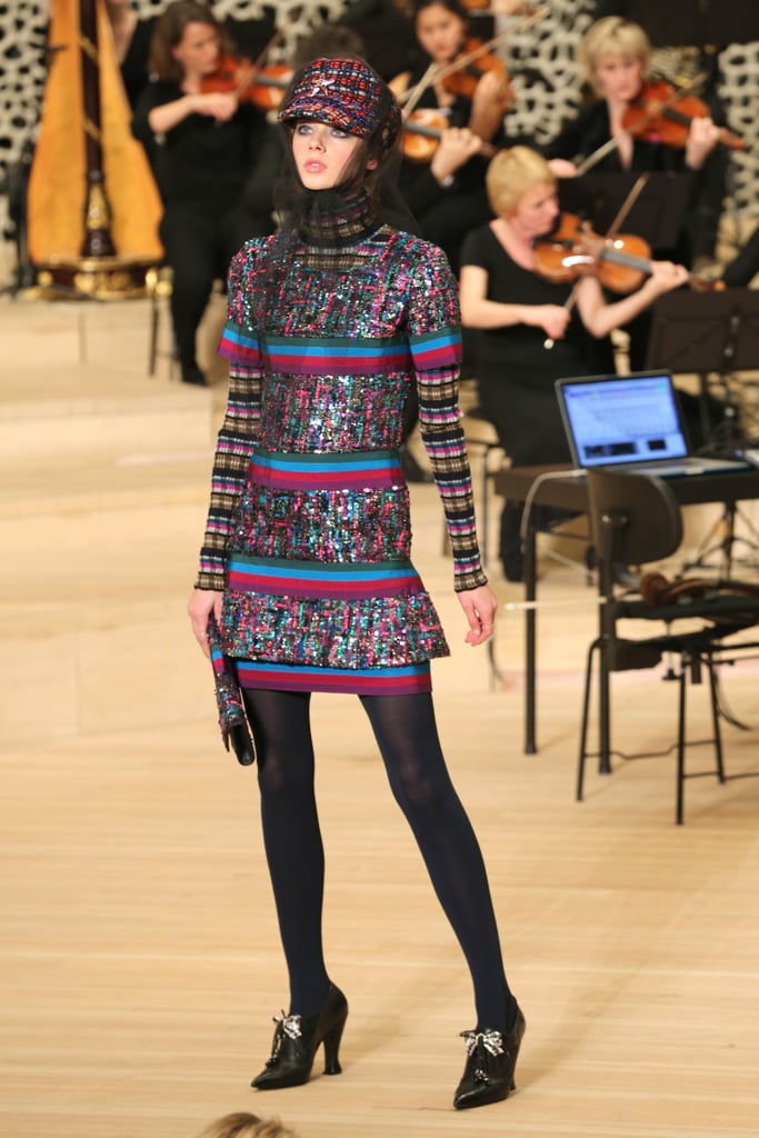 Cocktail Minidresses Were Layered Over Sweaters