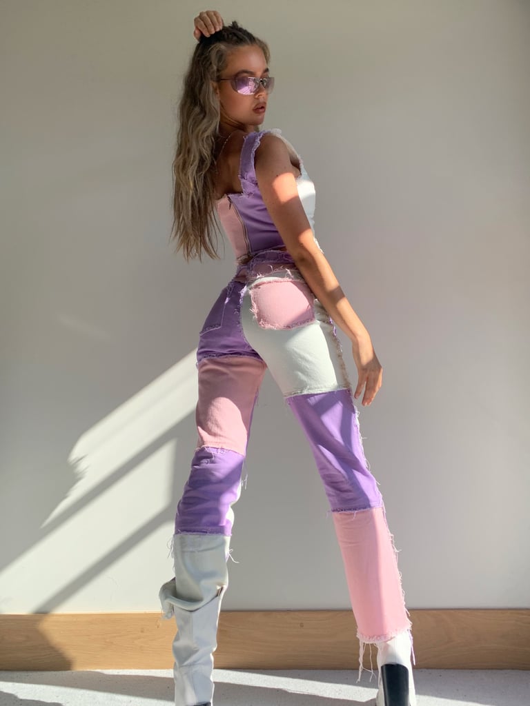 Jaded London pastel Patchwork Boyfriend Jeans