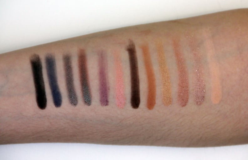 Urban Decay Nocturnal Shadow Box Palette Swatched on Light Skin