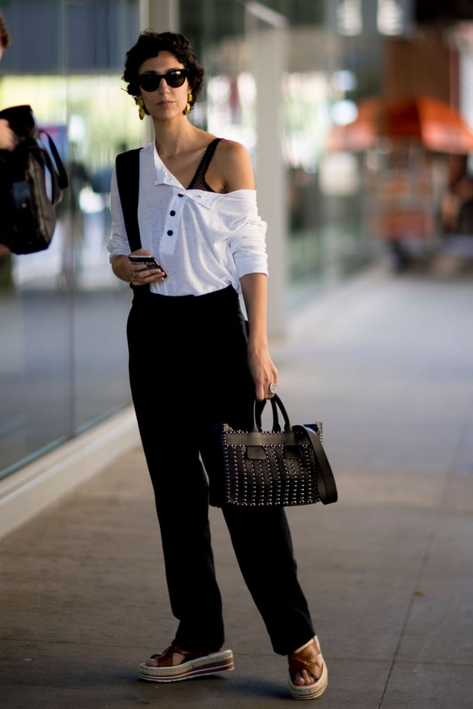 Or Let It Hang Off Your Shoulder How to Style Your ButtonDown as an