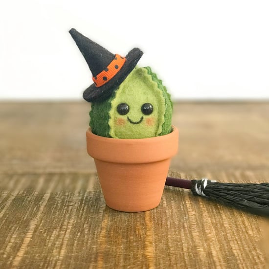 This Tiny Felt Witch Cactus on Etsy Is So Cute For Halloween