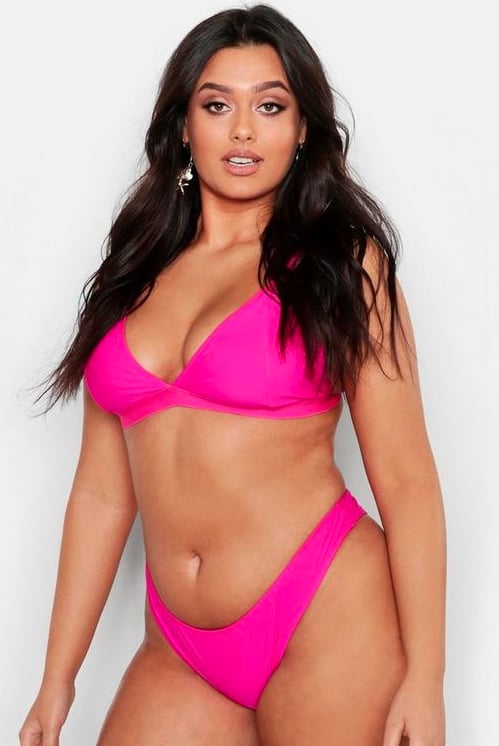 Boohoo Plus Plunge Triangle Bikini