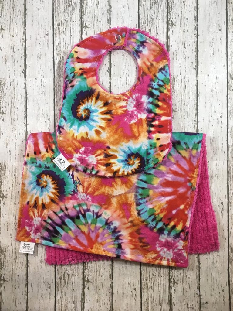 SewAppealingShop Tie Dye Baby Bib