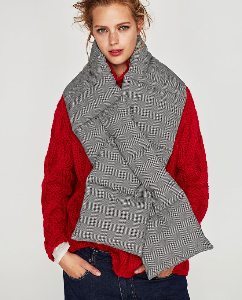 Zara Checked Quilted Scarf