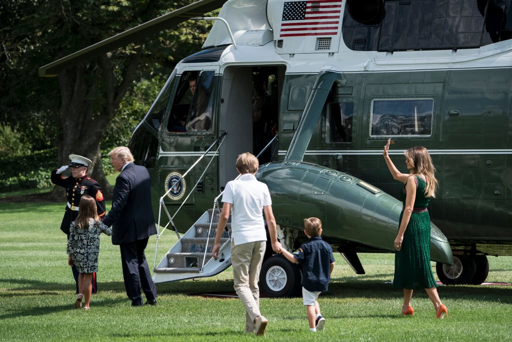 Melania Trump Wearing Green Missoni Knit Dress