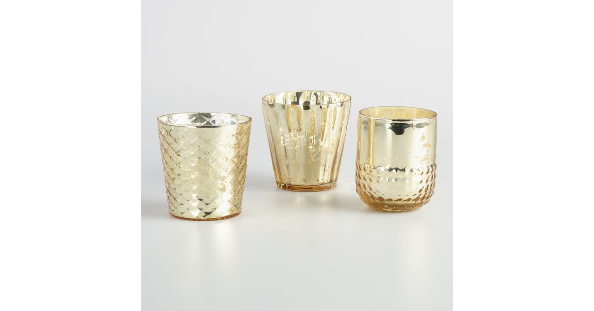 Gold Mercury Glass Votive Candleholders (12 set of 3) World Market