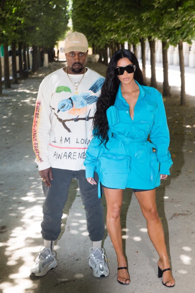 Kim Kardashian and Kanye West at Paris Fashion Week 2018